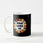 Kids Jesus Loves Me Cute Christian Faith Girl Boy  Koffiemok (Links)