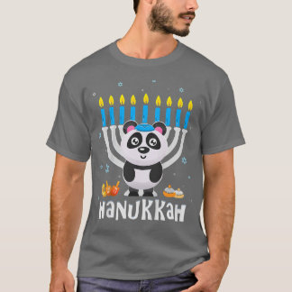 Kids Jewish Panda Hanukkah s for Girls Boys Cute H T-shirt