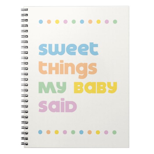 Kid's Journal Sweet Things Child Keepsake notebook Notitieboek (Voorkant)