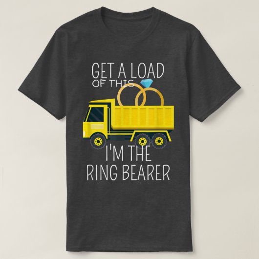 Kids Junior Wedding Party Truck Kids Ring Bearer T-shirt (Design voorkant)