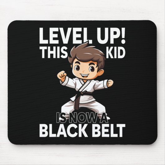 Kids Karate Uniform Black Belt Award Muismat (Voorkant)