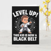 Kids Karate Uniform Black Belt Award T Shirt Desig Kaart (Gele Bloem)