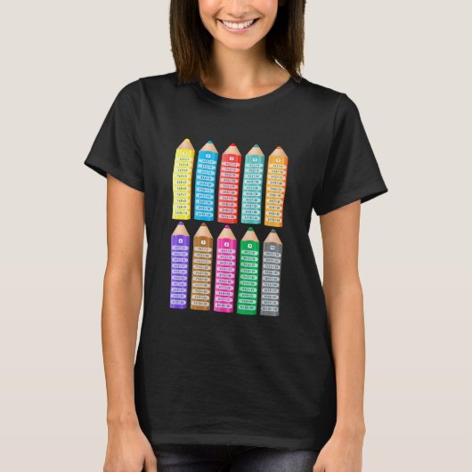 Kids Kids Learning to Calculate Math Multiplicatio T-shirt (Voorkant)