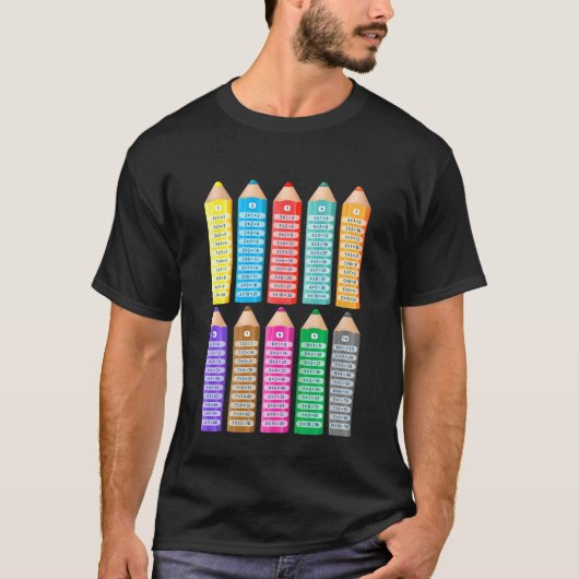 Kids Kids Learning to Calculate Math Multiplicatio T-shirt (Voorkant)