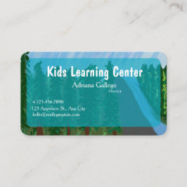 kids leaning center  Business card (editable) Visitekaartje