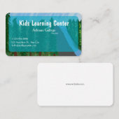 kids leaning center  Business card (editable) Visitekaartje (Voorkant / Achterkant)