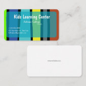 kids leaning center  Business card (editable) Visitekaartje (Voorkant / Achterkant)