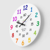 Kids Learn to Tell Time Rainbow Classroom Wall Grote Klok (Hoek)