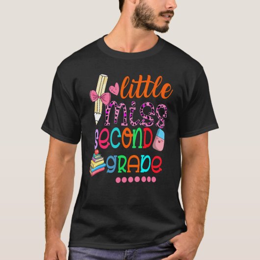 Kids Little Miss First 2nd Grade Back To School Gi T-shirt (Voorkant)