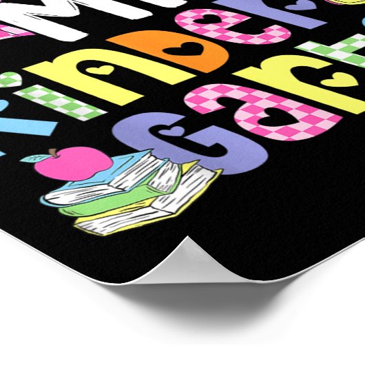 Kids Little Miss Kindergarten Girl Back To School  Poster (Hoek)