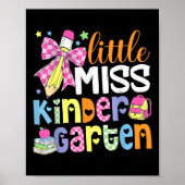 Kids Little Miss Kindergarten Girl Back To School  Poster (Voorkant)
