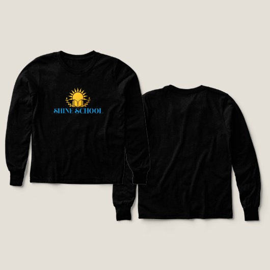 kids long sleeve color logo (Voorkant /achterkant)