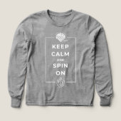 Kids' Long-Sleeve Hanukkah Shirt - Keep Calm and (Voorkant)