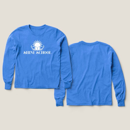 kids long sleeve white logo (Voorkant /achterkant)