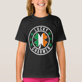 Kids Lucky Charmer Irish Flag Shamrock T-shirt