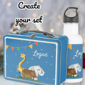 kids lunch boxes safari animals