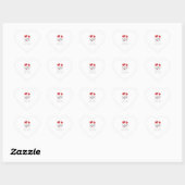 Kids Matching Valentines Pug Dog Lover Gift Hart Sticker (Vel)