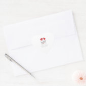 Kids Matching Valentines Pug Dog Lover Gift Hart Sticker (Envelop)