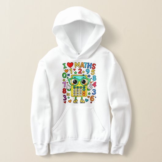 Kids Maths Numbers Hoodie | I Love Maths (Laagn)