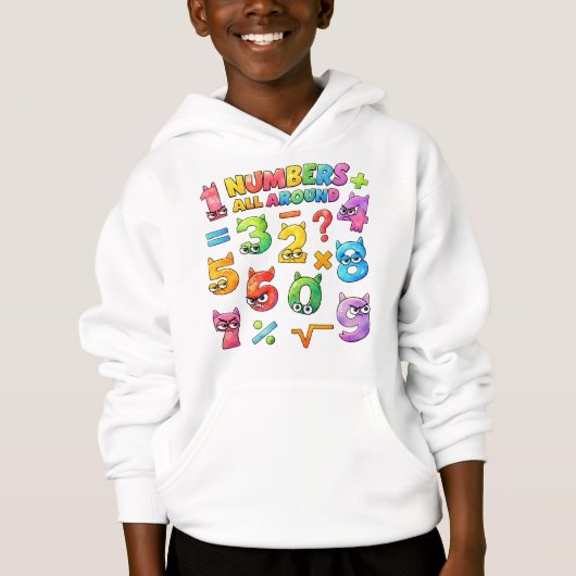 Kids Maths Numbers Hoodie | Number Day UK (Voorkant)