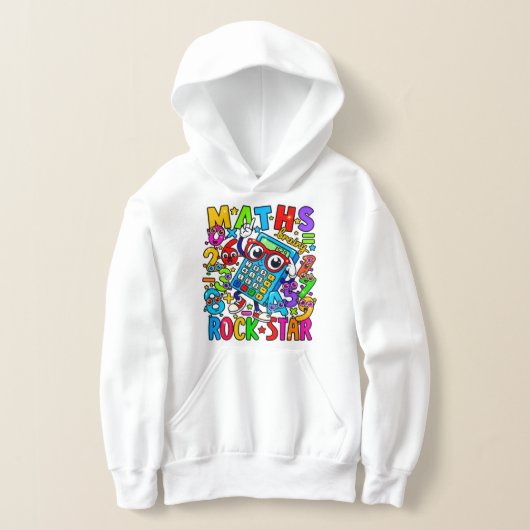 Kids Maths Rock Star Hoodie | Primary School UK (Laagn)
