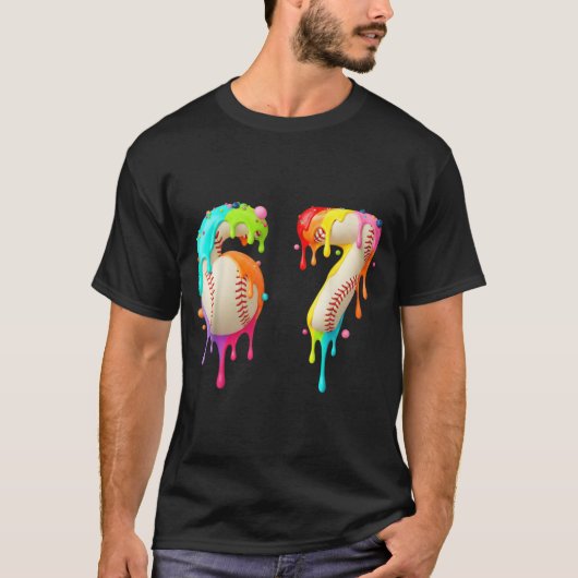 Kids Meme 67 Number Six 6 Seven 7 Ice Cream Drips  T-shirt (Voorkant)