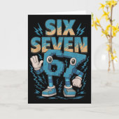 Kids Meme 67 Six Seven 6 7 Italian Brainrot  Kaart (Gele Bloem)