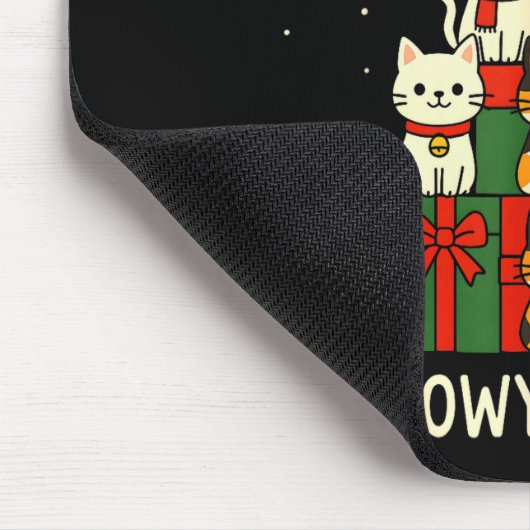 Kids Men Women Meowy Catmas Funny Christmas Cats C Muismat (Hoek)