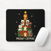 Kids Men Women Meowy Catmas Funny Christmas Cats C Muismat (Met muis)