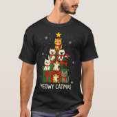 Kids Men Women Meowy Catmas Funny Christmas Cats C T-shirt (Voorkant)