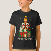 Kids Men Women Meowy Catmas Funny Christmas Cats C T-shirt (Voorkant)