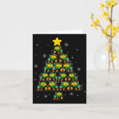 Kids Men Women Tractor Christmas Tree Farmer Xmas  Kaart (Gele Bloem)