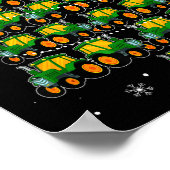 Kids Men Women Tractor Christmas Tree Farmer Xmas  Poster (Hoek)