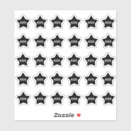 Kids Menu Wedding Place Card Food Meal Choice Sticker