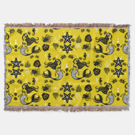 Kids Mermaid Yellow Beach Deken