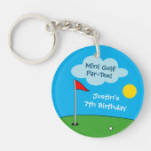 Kid's miniature golf Birthday party keychain gift (Voorkant)