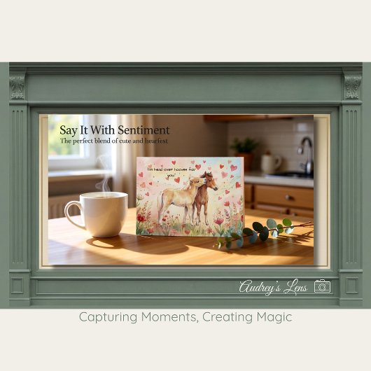 Kids Miniature Horse Valentine Exchange Card Notitiekaartje