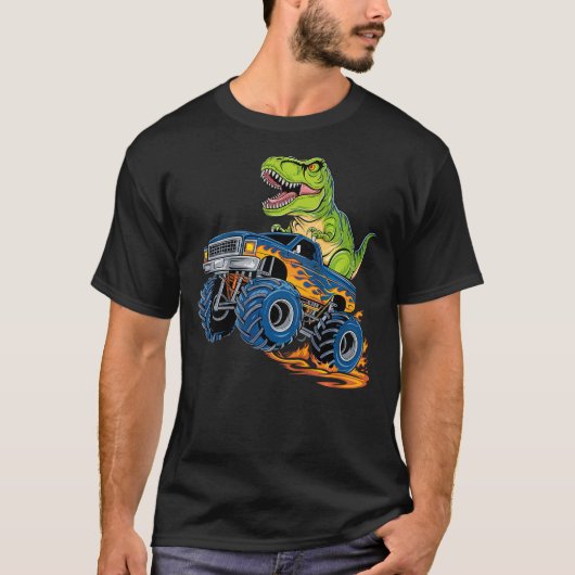 Kids Monster Truck Dinosaur T-shirt (Voorkant)