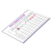 Kids Morning Routine Checklist with Cute Icons Notitieblok (Schuin)