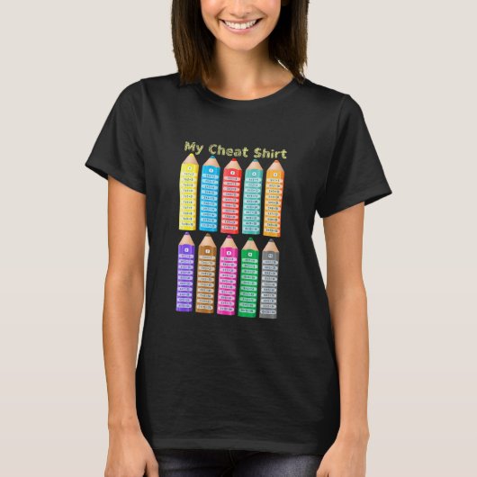 Kids My Chea Kids Math Multiplication Tables T-shirt (Voorkant)