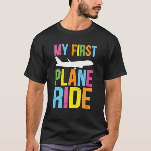 Kids My First Plane Ride My First Plane Ride Kids  T-shirt (Voorkant)