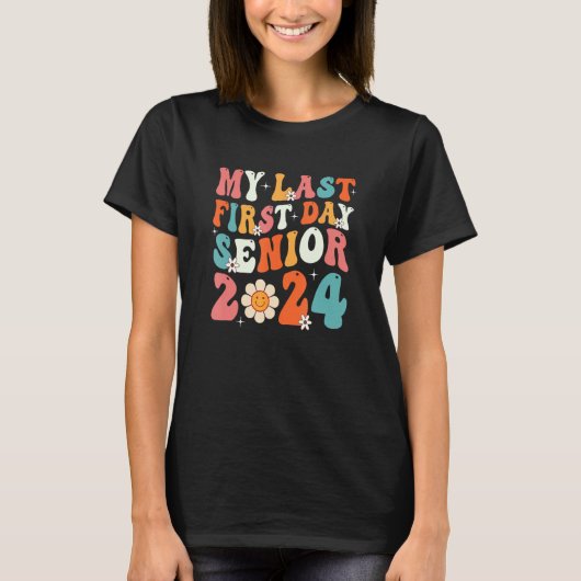 Kids My Last First Day Senior 2024 Back To School T-shirt (Voorkant)