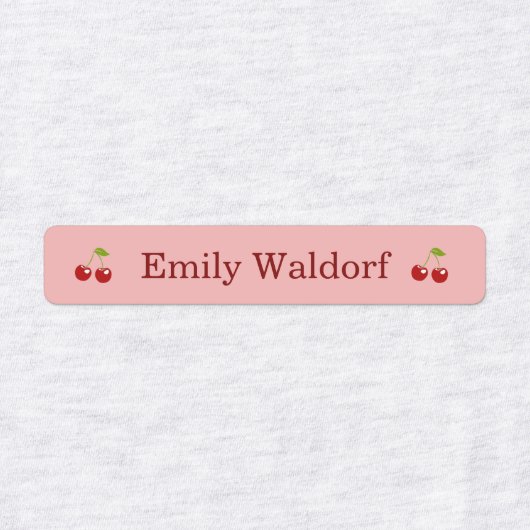 Kids' Name Clothing School Labels with Cherry (Design 2)
