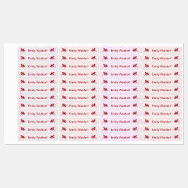 Kids' Name Clothing School Labels with Hearts