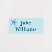 Kids' Name Clothing School Labels with Starfish (Design 2)