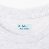 Kids' Name Clothing School Labels with Starfish (Aangebracht)