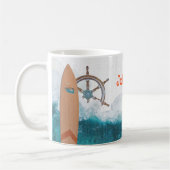 Kids Name Nautical Unicorn Rainbow  Koffiemok (Links)