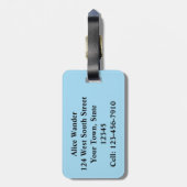 Kids Narwhale Bagagelabel (Achterkant verticaal)