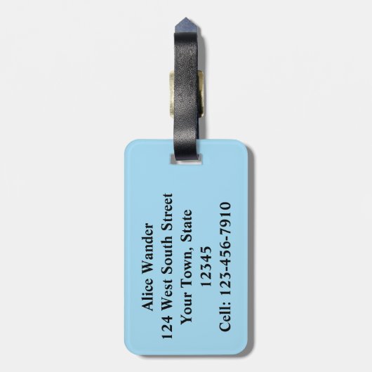 Kids Narwhale Bagagelabel (Achterkant verticaal)