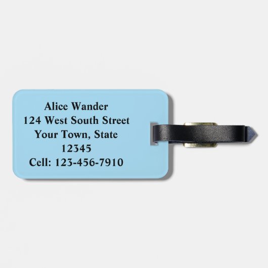 Kids Narwhale Bagagelabel (Achterkant horizontaal)